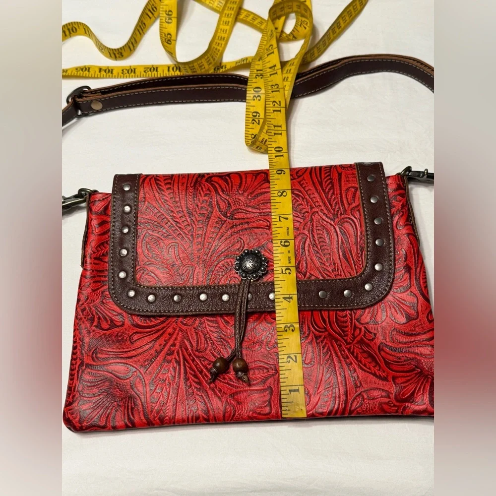Myra Bag Myra Multitude Hairon Leather Shoulder Bag Red EUC